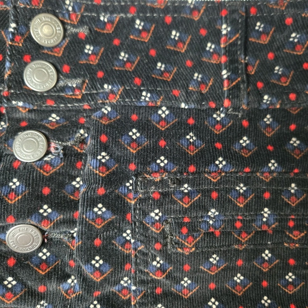 We The‎ Free Free People Skirt (tag 26) Actual 29 Mini  Corduroy Button Front - Picture 2 of 8